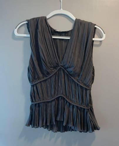 ZARA Black Pleated Top