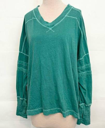 Free People movement all star layer top long sleeve t shirt green large