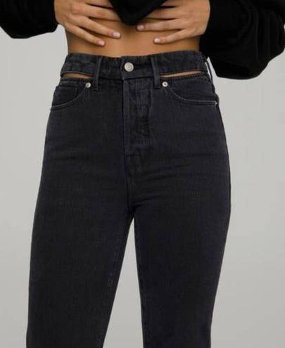 Good American Nwt  good boy bootcut jeans with slit waistband