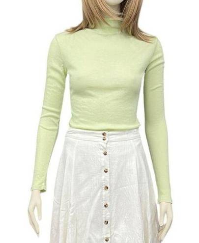 n:philanthropy  Brooke Turtleneck Bodysuit in Chartreuse Evening Blue size S NWT