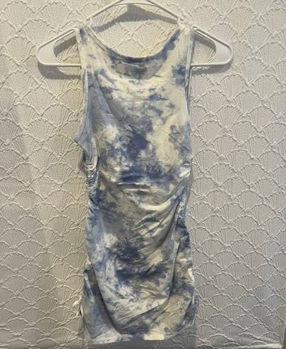 Hollister blue and white tye-dye form fitting short dress