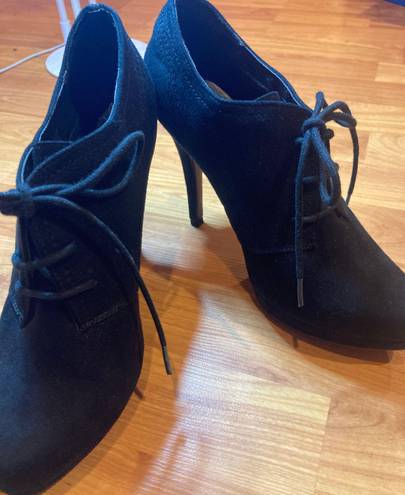 X-Appeal X•Appeal Black Suede Bootie Heels Size 39