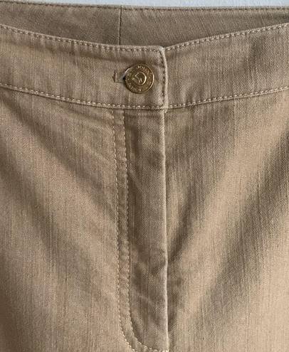 St. John  Sport By Marie Gray Wide Leg Tan Pants Sz 12