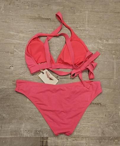 Jessica Simpson 💕💕 Glitter Bomb Bikini ~ Pop Pink Medium M NWT