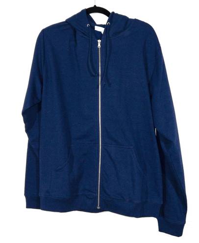 Hill House NWT  Navy Teddy Zip-Up Jacket Size Small