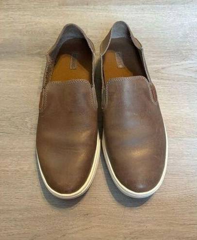 Olukai   womens 9 leather  shoes  Brown Slip On