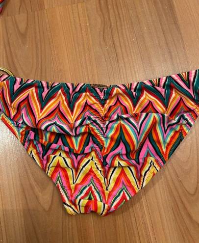 Luli Fama Lili Fama colorful matching bikini with gold rings size S