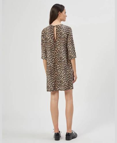 Equipment Femme Aubrey Silk Cheetah Print Shift Dress S