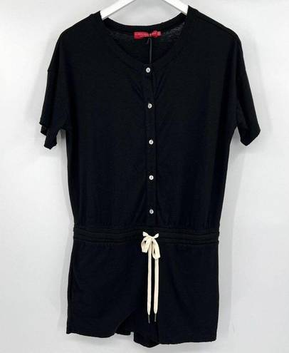 n:philanthropy  Finn Romper Black Button Down Short Sleeve Women’s Size Medium