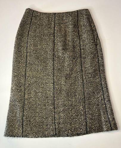 Talbots  4 Petite Wool Tweed Lined Pencil Shirt Zip Back EUC Business Suits