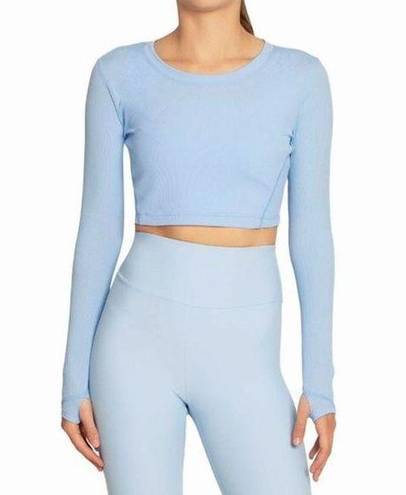 Nicole Miller  Cropped‎ Active Long Sleeve Top Sz Sm