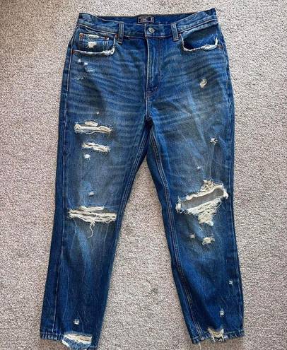 Abercrombie & Fitch Dark Wash Ripped Jeans