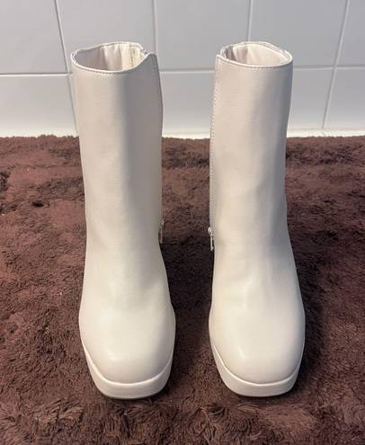 White Booties Size 7.5