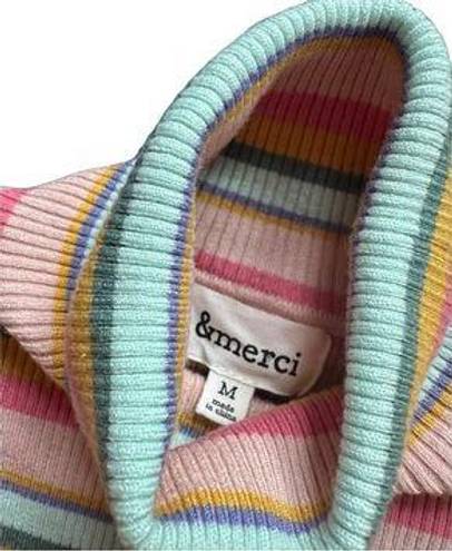 &merci &Merci Pastel Mock Neck Fitted Sweater