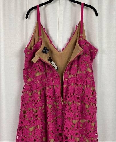 City Chic  Shocking Pink So Fancy Crochet Lace Dress Sz.XL(22) NWT