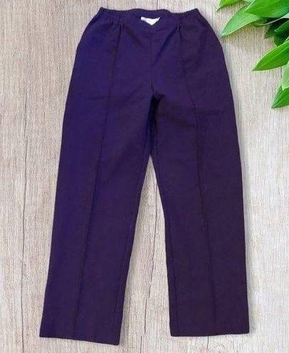 Cathy Daniels Vintage  Pull-On Straight Leg Trouser Pants Purple M