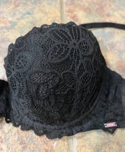 Victoria's Secret PINK black lace 34D bra