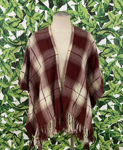 Hollister Blanket Print Open Front Shawl 1007