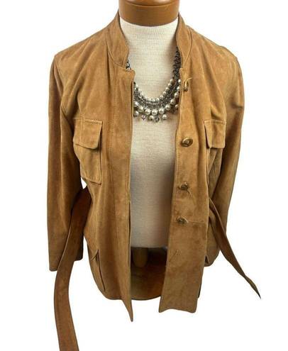 Petite Sophisticate Petite Sophisticated genuine leather tan festival jacket size small