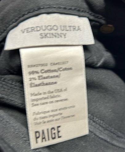 Paige  Verdugo Ultra Skinny Jeans in Black Size 26