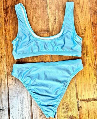 Daisy Dippin’ ’s Bikini Set Ice Blue Matador Top High Rise Ultra Bottom Bikini XL