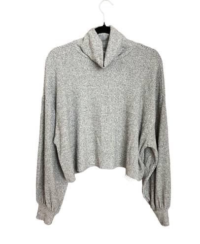 Hollister Gray Sweatshirt Drop Shoulder Long Sleeves Top