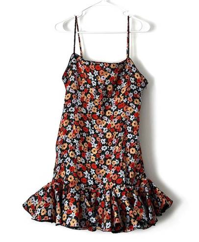 Agua Bendita 🆕  Tumbao La Fania Noche Floral Frill Dress Sz L