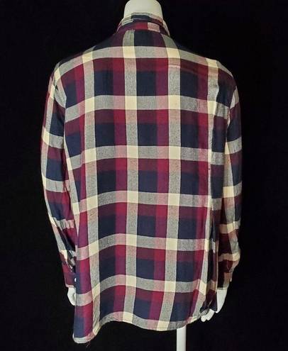 Harper  Blue, Red, & Cream Plaid Button Down Shirt (M)