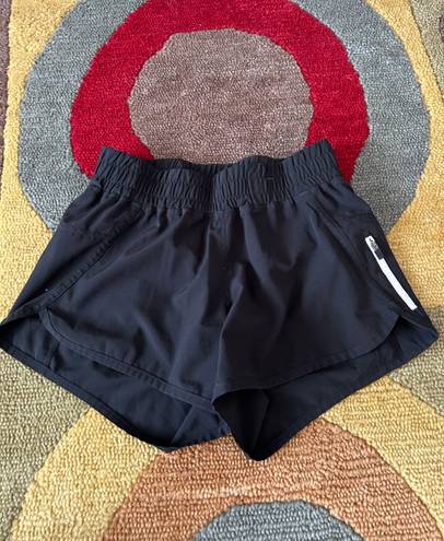 Zyia Active Black Track Shorts Built in Underwear High Rise Athletic Size XXS