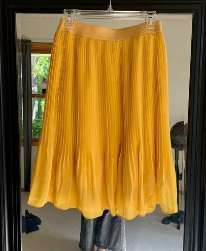 A New Day  Yellow Pleated Skirt