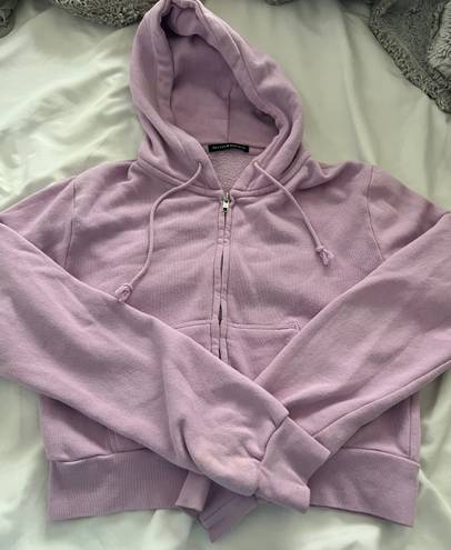 Brandy Melville cropped zip up hoodie