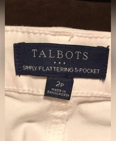 Talbots  White Jeans Flattering 5 Pockets Size 2P