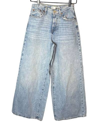 Topshop  Moto Women’s Sz 25 High Rise Wide Leg Crop Jeans