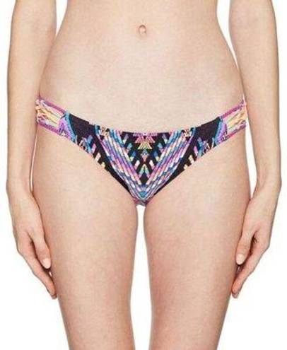 Body Glove  Ruby low rise multi strap Aztec bikini bottom Pink black size medium