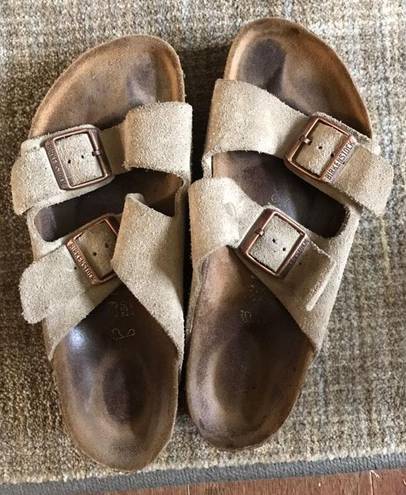 Birkenstock Arizona Sandal Taupe Suade Size 39