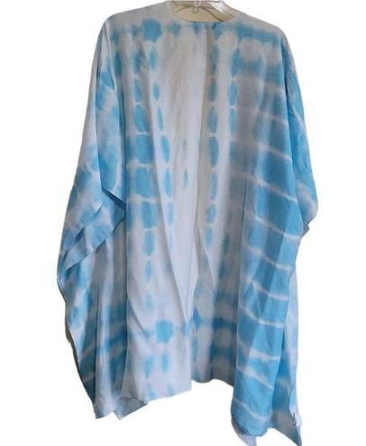 Southern Shirt   Blue and White Tie Dye Kimono  Sz One Size