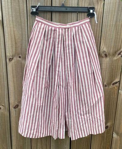 Oleg Cassini Vintage  Knee Length Striped Lightweight A-line Skirt