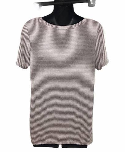 Rachel Zoe  striped purple twist front tee top M