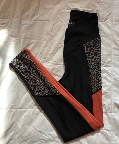 Beach Riot Sport Legging Black Leopard Size Small