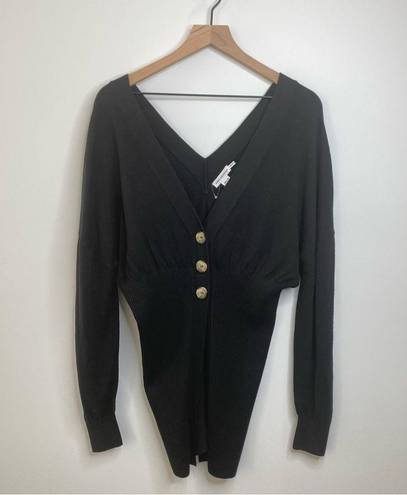 Good American  Ribbed Knit Waisted Cardigan