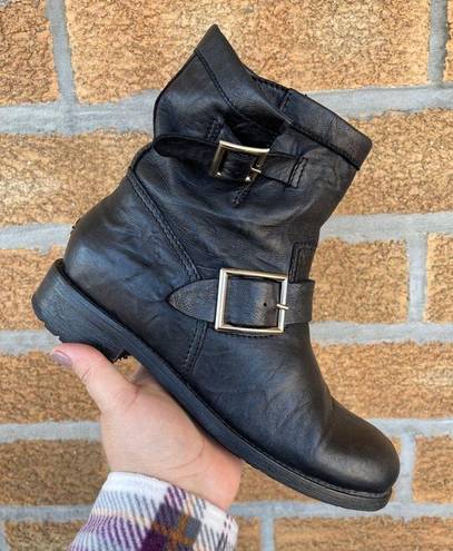 Jimmy Choo  Black Short Biker Boots 38