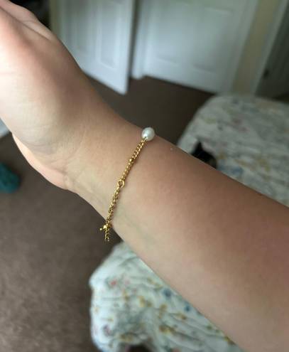 Gold And Pearl Bracelet