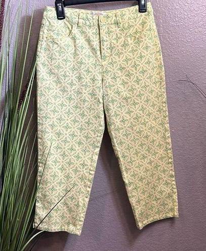 Talbots  petite size 4, super cute printed crop jeans