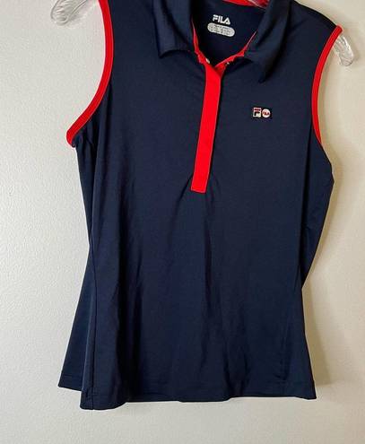 FILA  Pullover Sleeveless Performance Top Blue & Red Sz Small