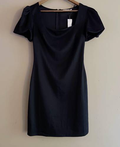 Francesca's NWT  Black Puff Sleeve Mini Dress