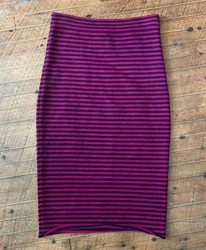 A.L.C. pink and black barbiecore striped knit XS pencil skirt