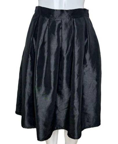 YA Los Angeles  Skirt Womens Medium Black A-Line Full Pleated Neutral Minimalist