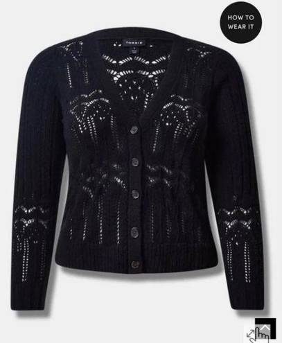 Torrid Black Knit Cardigan 