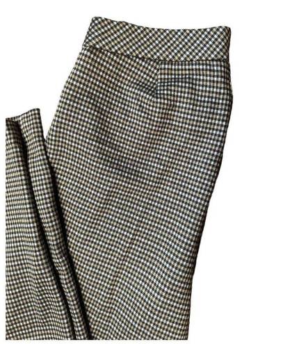 J.Jill Ponte Slim Leg  black beige & White Plaid Leggings small Tall