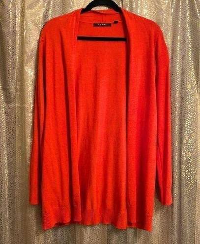 Cyrus  pumpkin orange long open cardigan sweater, size M, NWOT